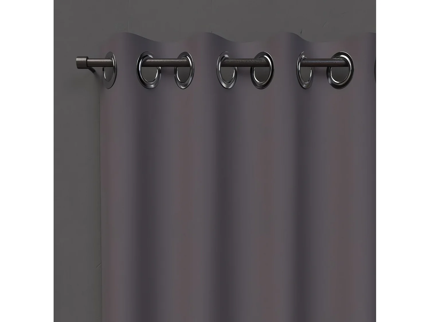 Cortina con ojales 135X250 cm BLACKOUT antracita