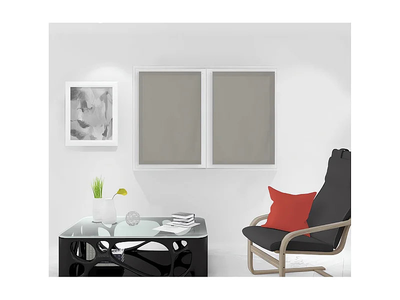 Par de visillos para ventana 70x90 cm DOLLY taupe