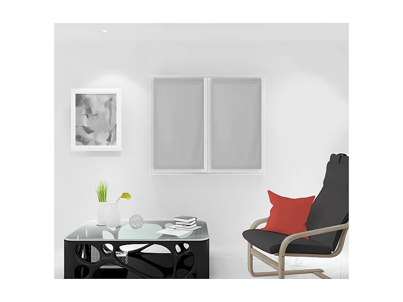 Par de visillos para ventana 45x90 cm DOLLY gris claro, de Soleil d'Ocre