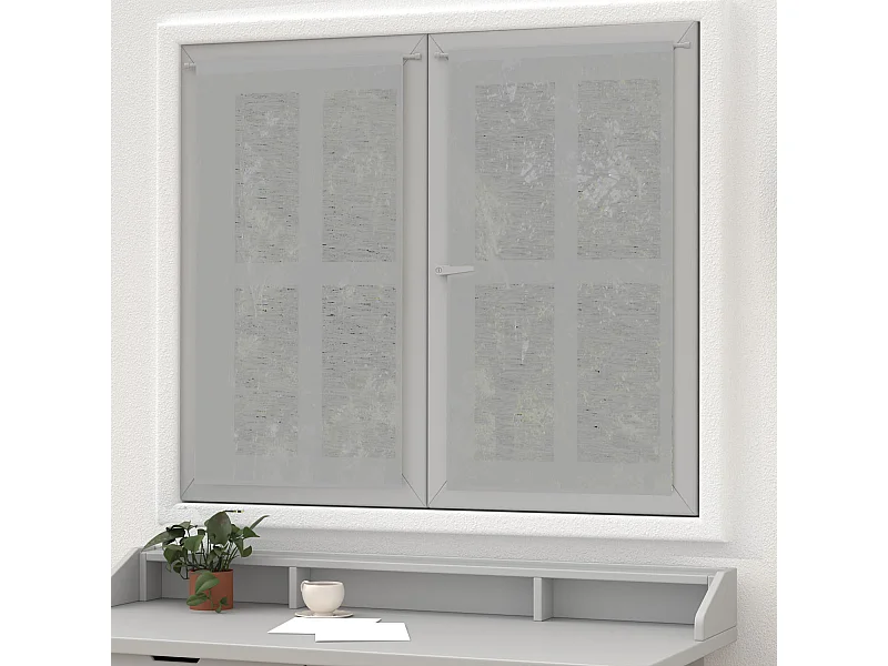 Paire de brise bise lin 60x120 cm LINEN gris, par Soleil d'Ocre