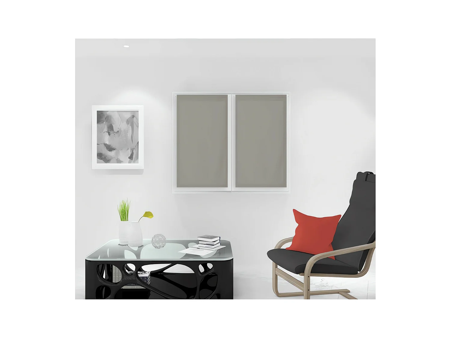 Paire de brise bise 45x90 cm DOLLY taupe