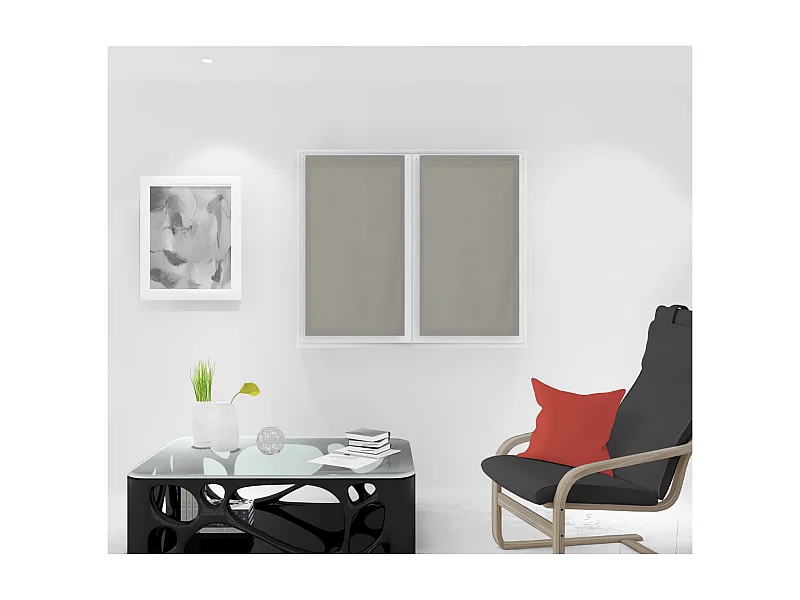 Paire de brise bise 45x90 cm DOLLY taupe