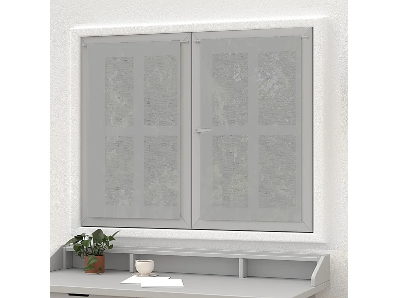 Paire de brise bise lin 60x90 cm LINEN gris, par Soleil d'Ocre