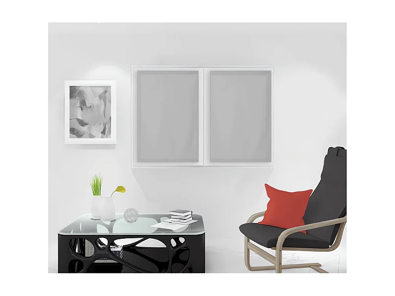 Paire de brise bise 60x90 cm DOLLY gris clair, par Soleil d'Ocre