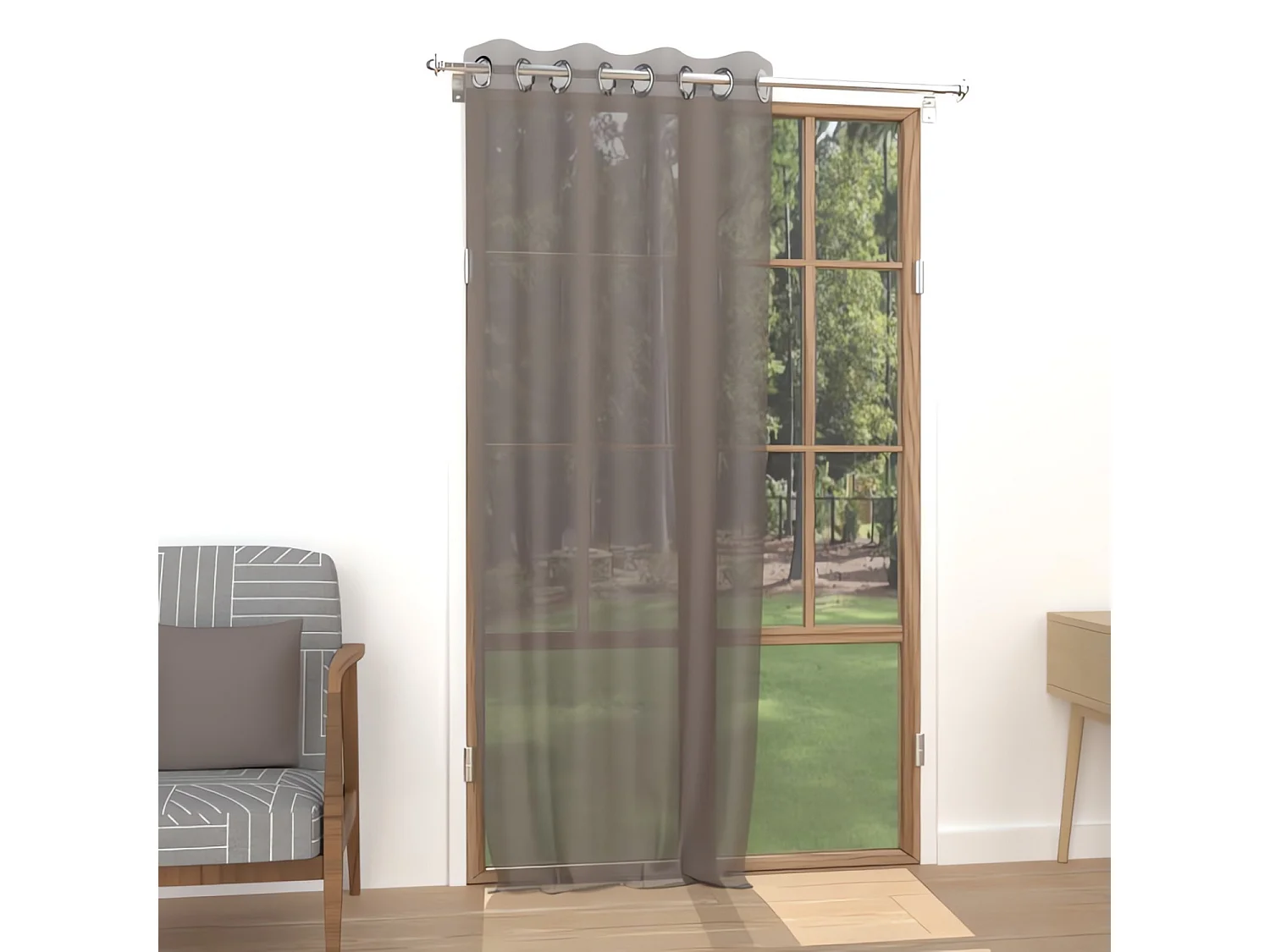 Visillo con ojales 135x250 cm ALIX mocha