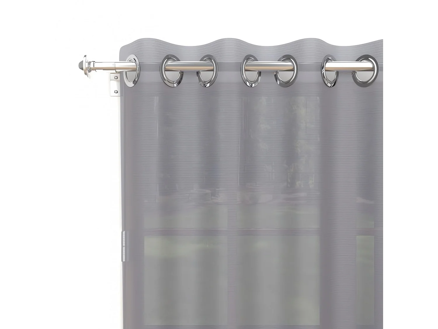 Visillo con ojales 135x250 cm ALIX gris