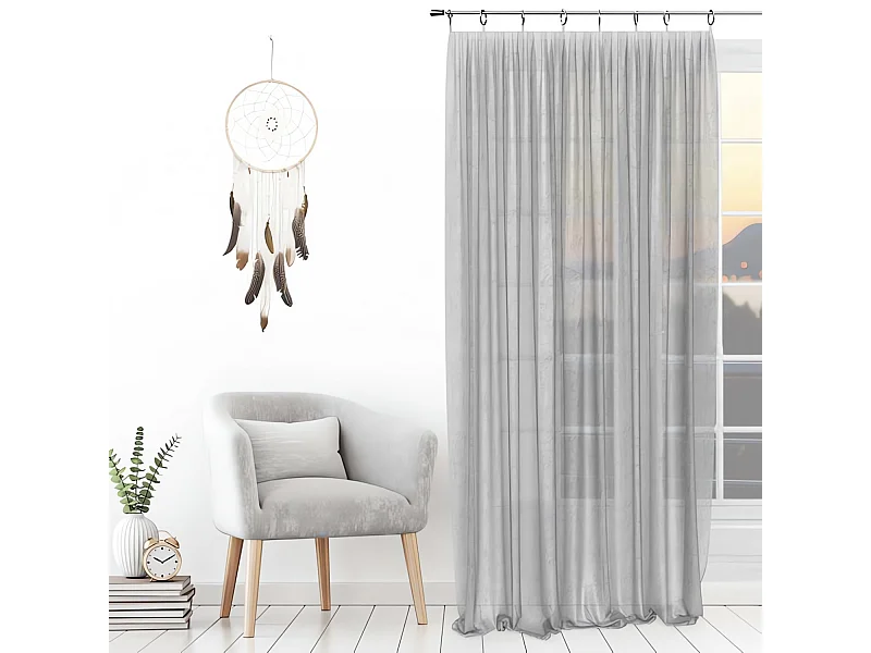 Visillo con anillos 135x250 cm SPIRIT white