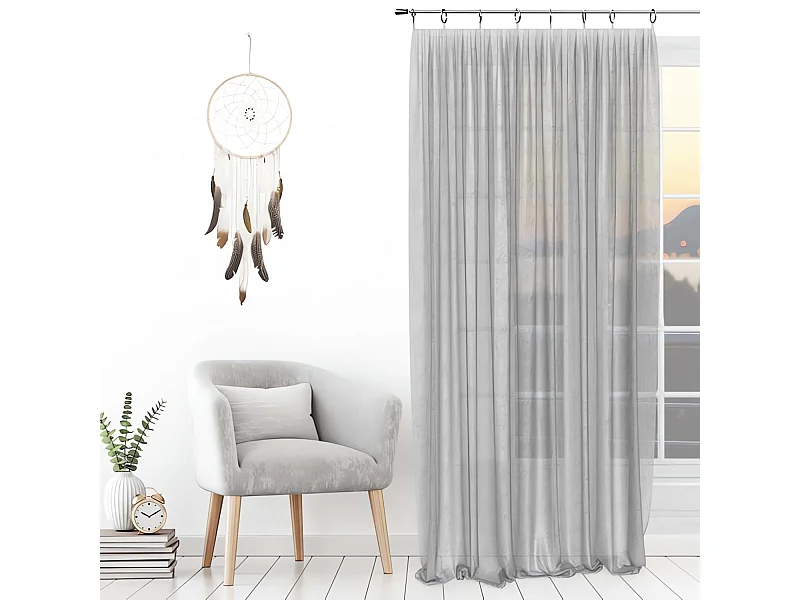 Visillo con anillos 135x250 cm SPIRIT white