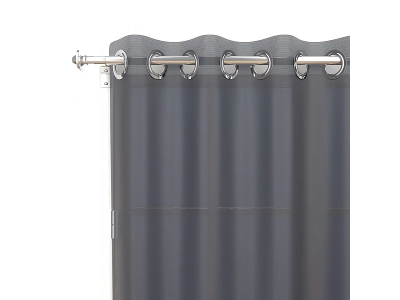 Voilage à oeillets 135x250 cm ALIX bleu jean, par Soleil d'ocre