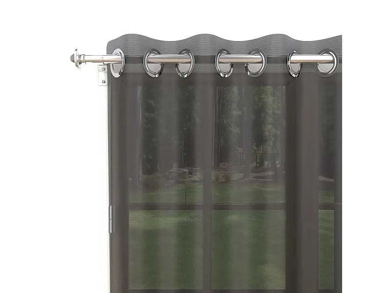 Visillo con ojales 135x250 cm ALIX negro