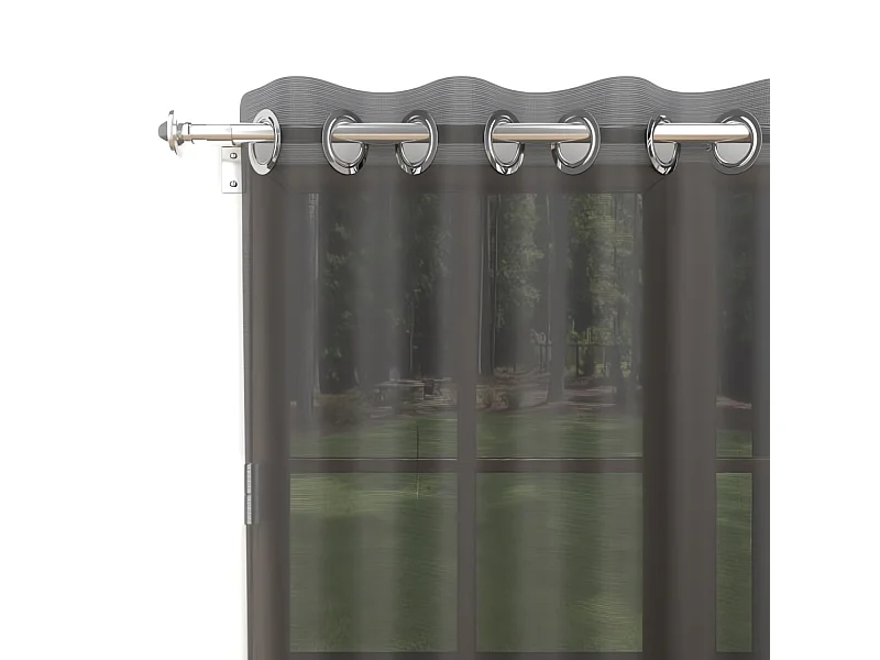 Visillo con ojales 135x250 cm ALIX negro