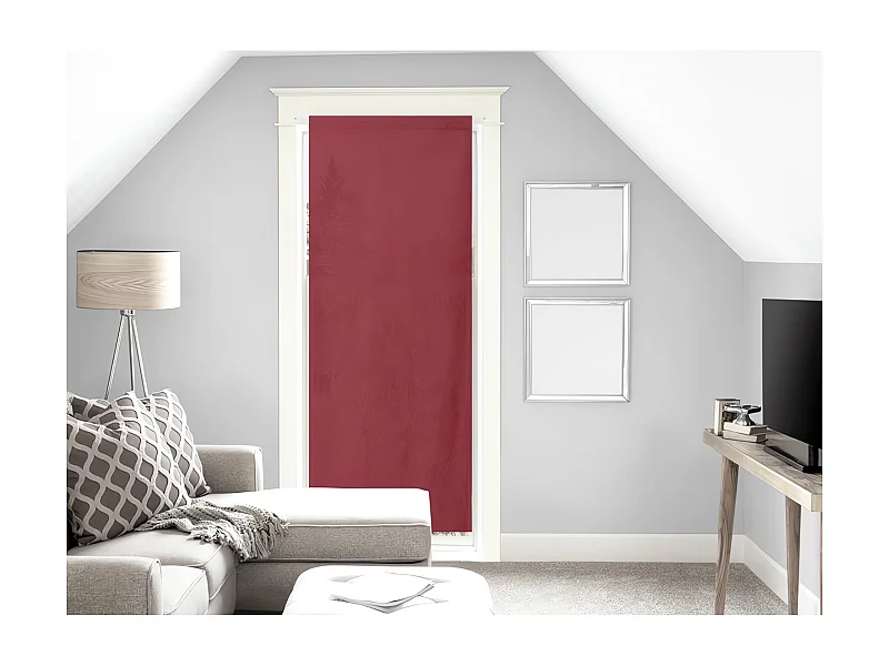 Visillo para ventanal de algodón 70x200 cm PANAMA rojo, por Soleil d'Ocre