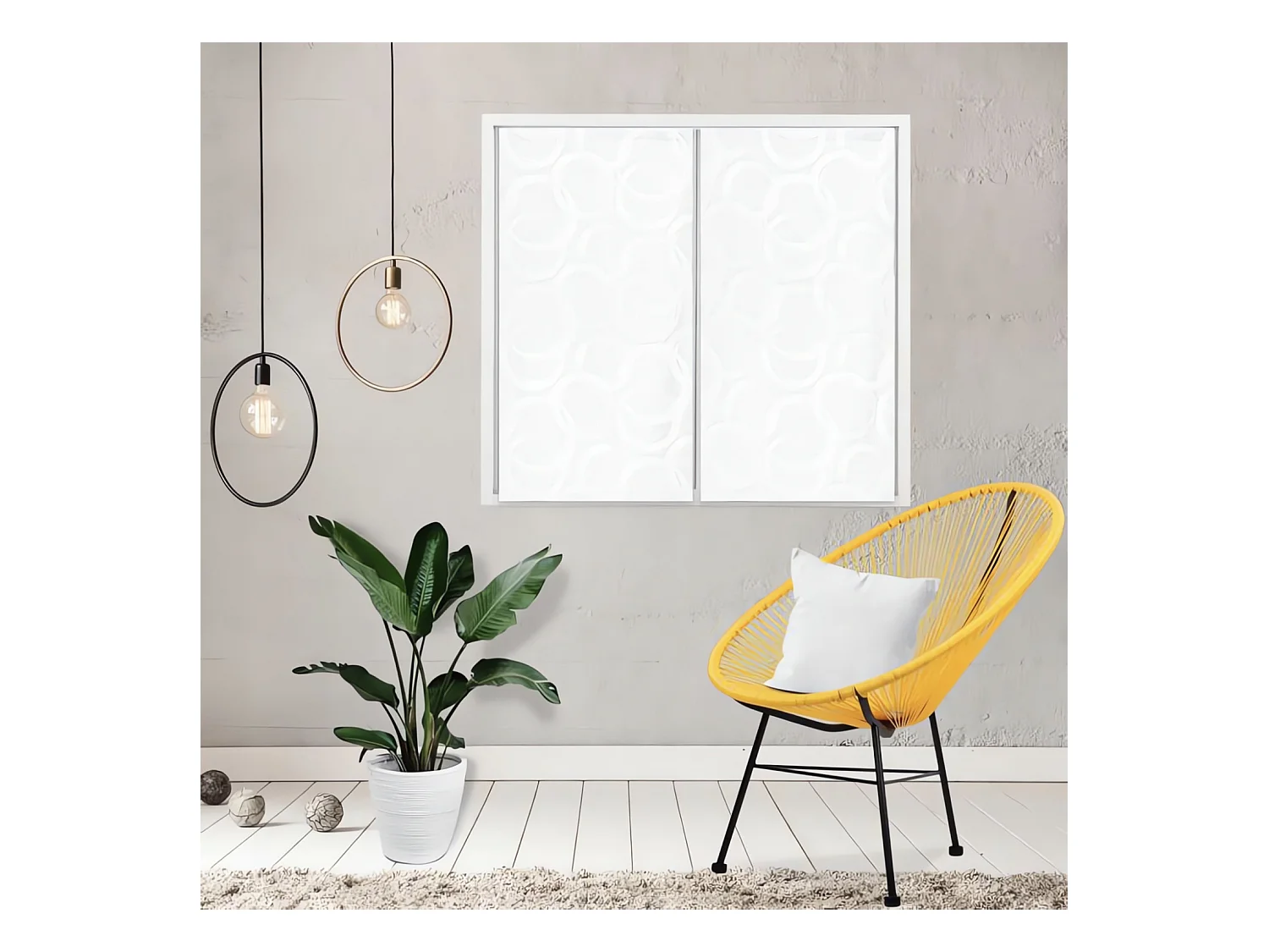 Paire de brise bise 45x90 cm CIRCLE, par Soleil d'Ocre
