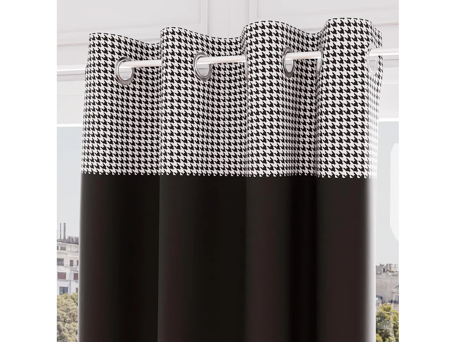 Rideau à oeillets en coton 135x250 cm VICTORIA, par Soleil d'Ocre