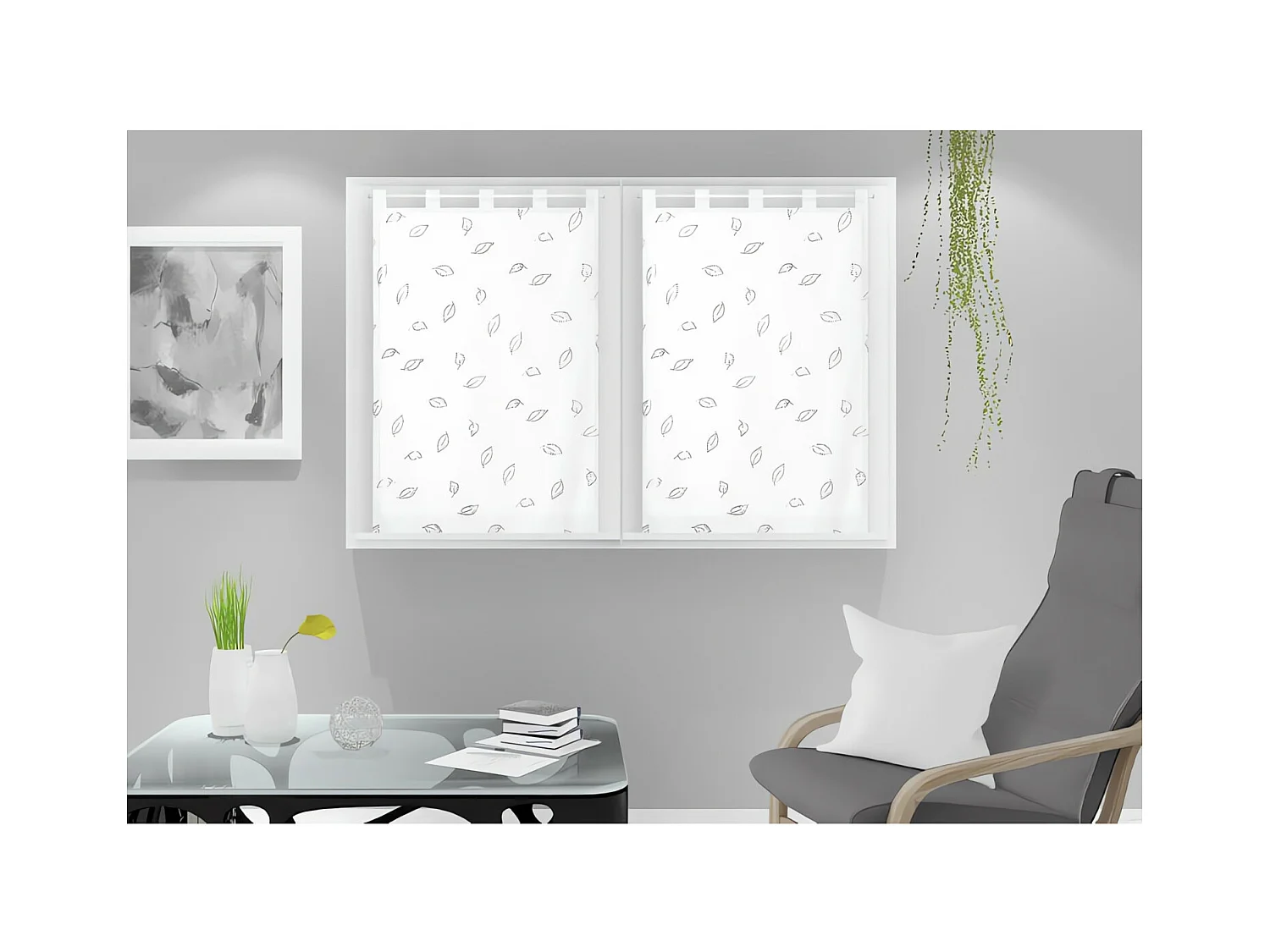 Paire de brise bise 60x90 cm LAURENE, par Soleil d'Ocre