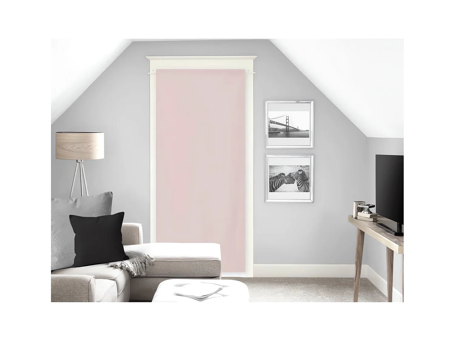 Voile pour porte fenêtre 70x200 cm DOLLY rose