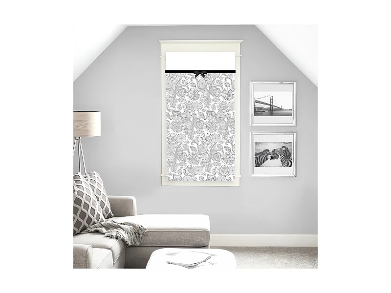 Visillo para ventana algodón 60x120 cm BLACK DRESS