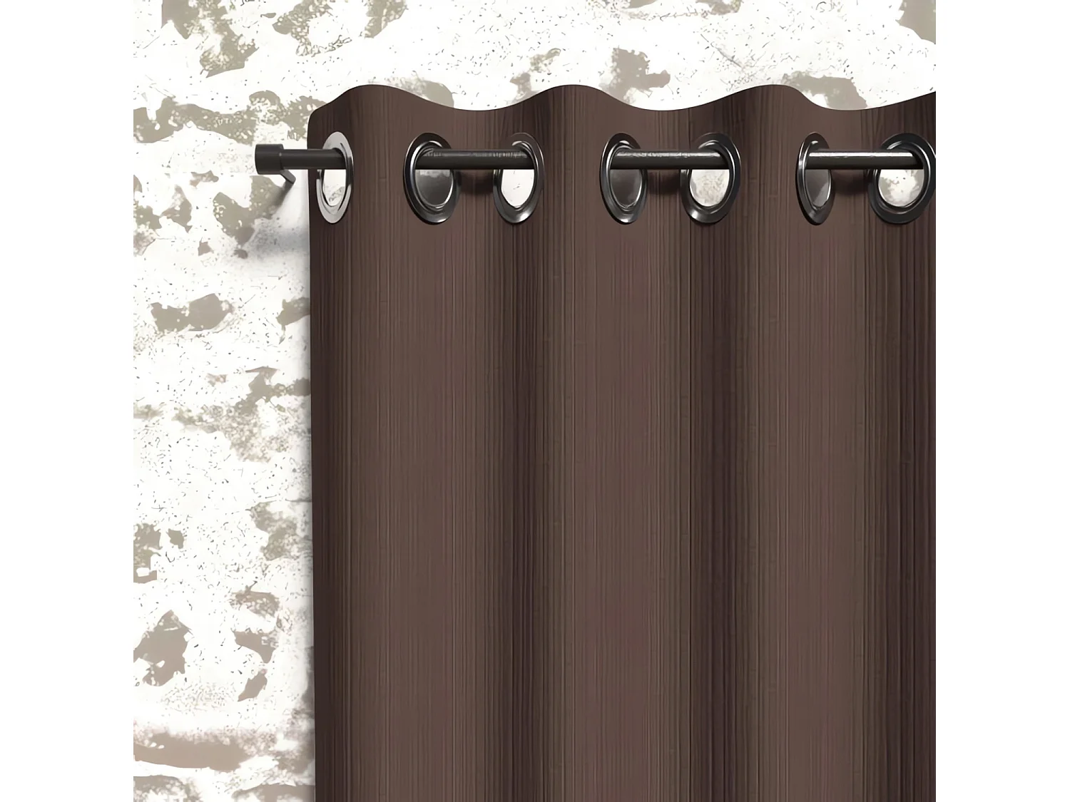 Cortina opaca con ojales 135x250 cm maron BOHEME