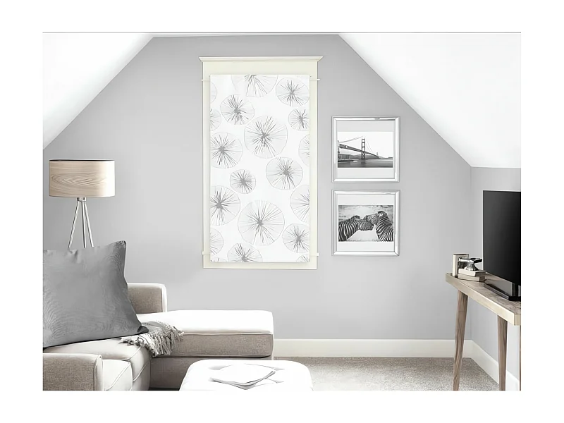 Visillo para ventana 45x90 cm LIONEL blanco