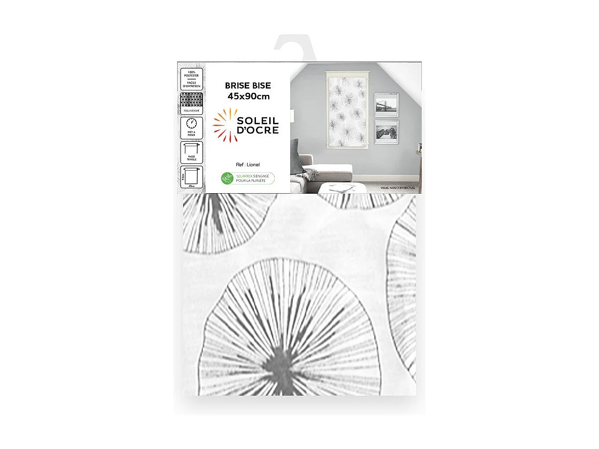 Visillo para ventana 45x90 cm LIONEL blanco