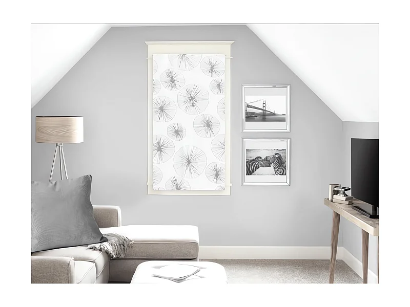 Visillo para ventana 45x90 cm LIONEL blanco