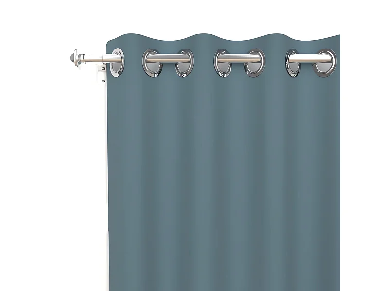 Rideau uni à oeillets infroissable 135X250 ALIX bleu celadon, par Soleil d'ocre