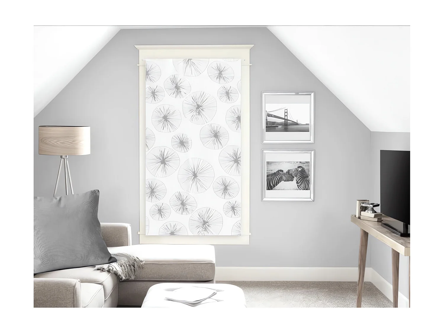 Brise bise 60x120 cm LIONEL blanc, par Soleil d'Ocre