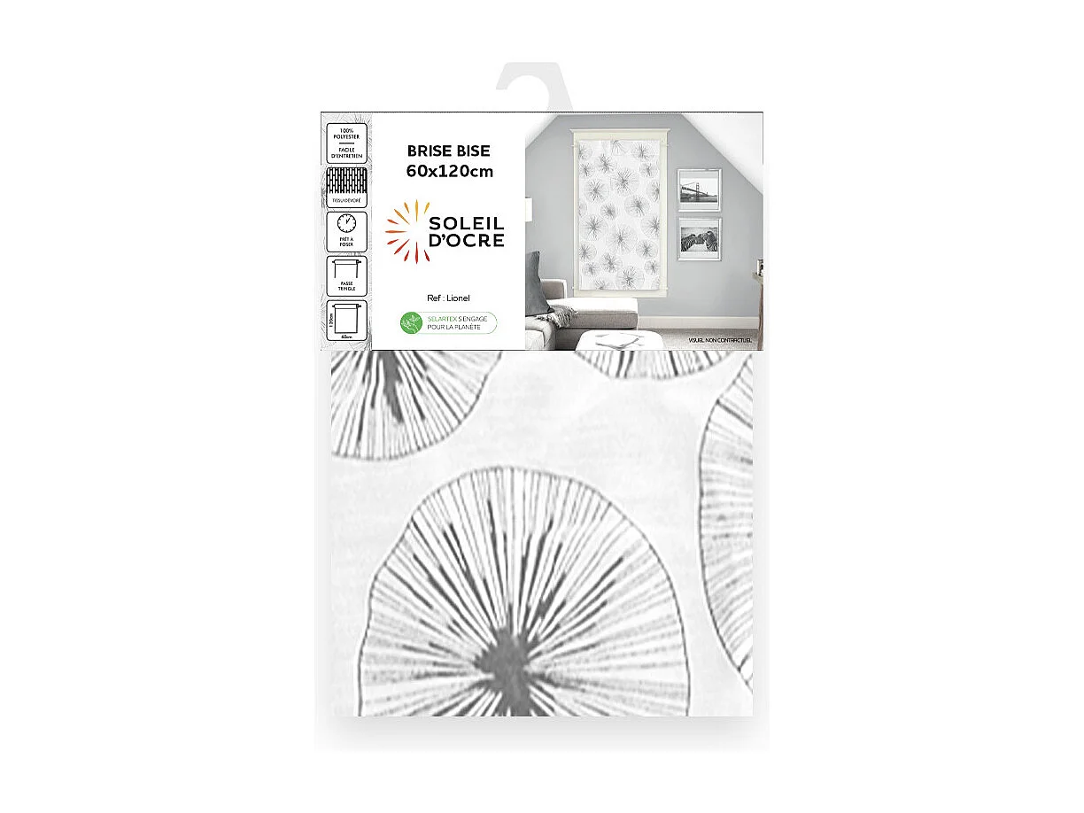 Brise bise 60x120 cm LIONEL blanc, par Soleil d'Ocre