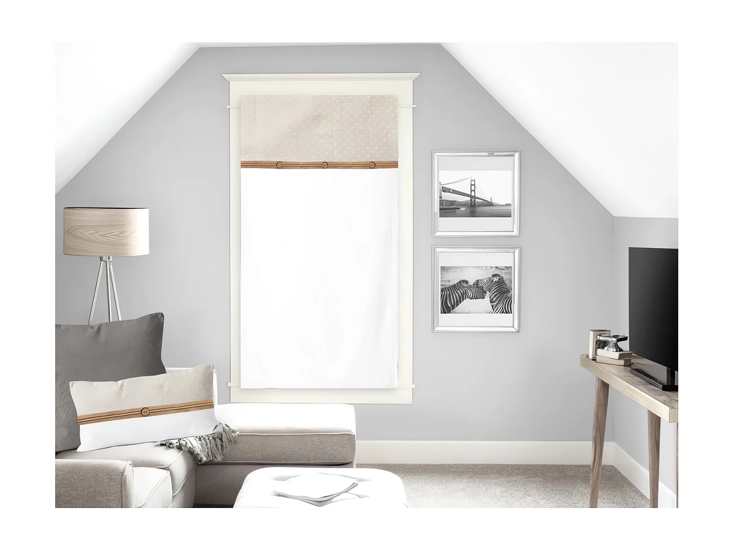 Brise bise en coton 60X90 cm CANDICE, par Soleil d'Ocre