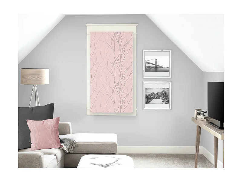 Brise bise 45x90 cm LIANE rose, par Soleil d'ocre