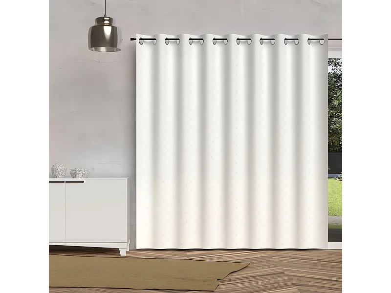 Voile à oeillets baie vitrée 280x250 cm PAULINE, par Soleil d'ocre