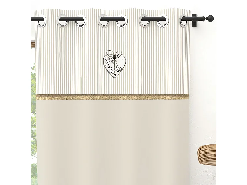 Rideau à oeillets 135x250 cm AIMEE, par Soleil d'Ocre