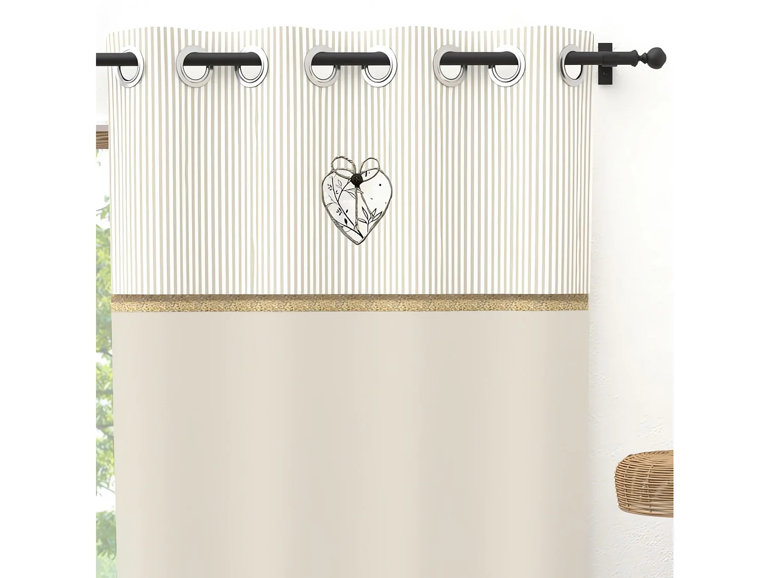 Rideau à oeillets 135x250 cm AIMEE, par Soleil d'Ocre