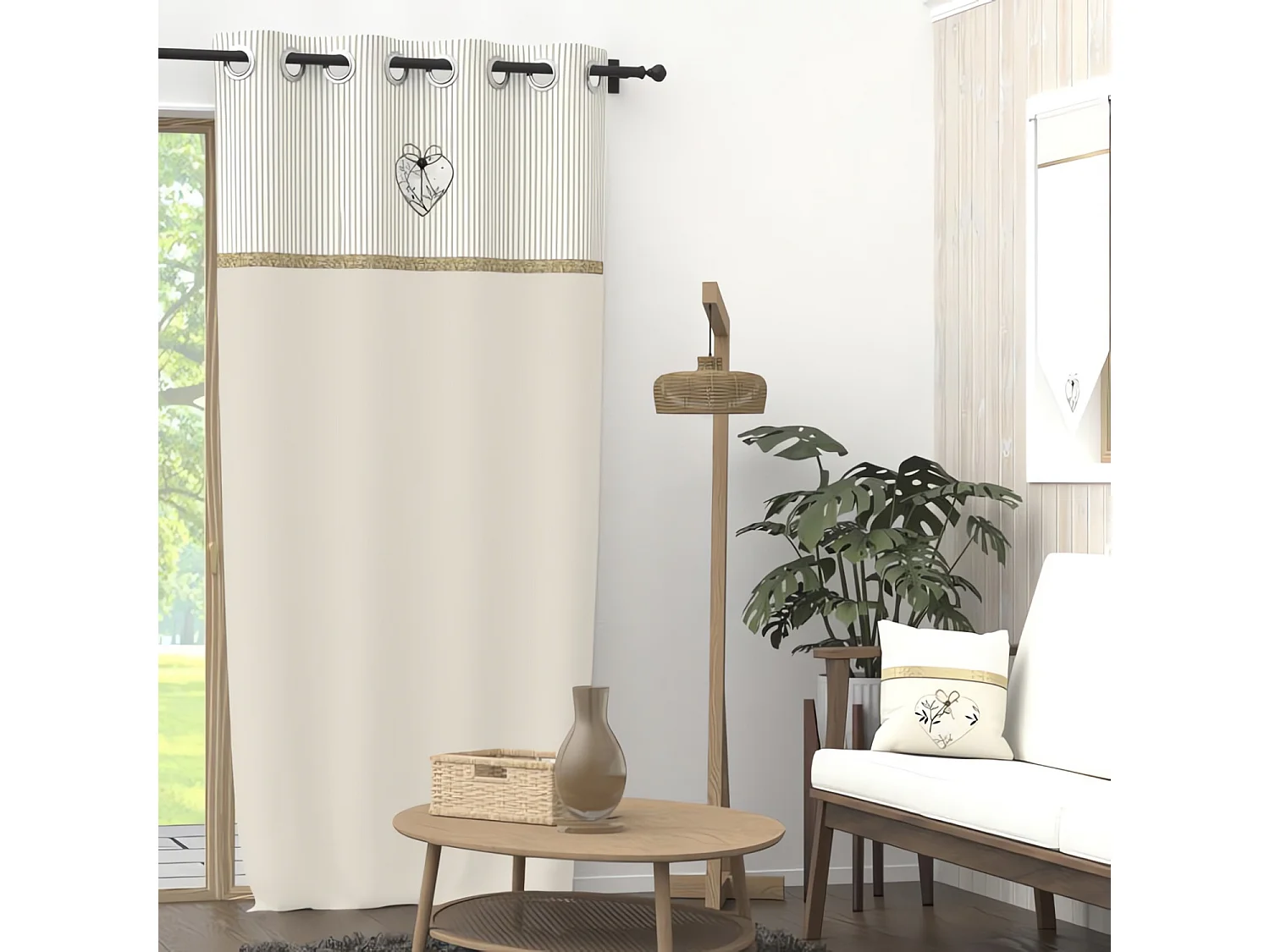 Rideau à oeillets 135x250 cm AIMEE, par Soleil d'Ocre