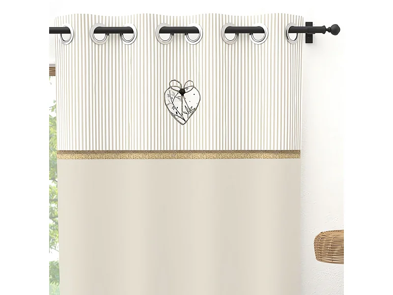 Rideau à oeillets 135x250 cm AIMEE, par Soleil d'Ocre