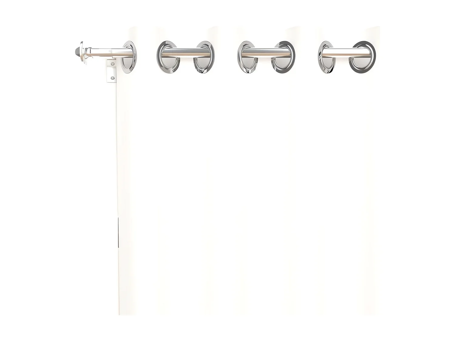 Cortina lisa con ojales antiarrugas 135x250 cm ALIX blanco