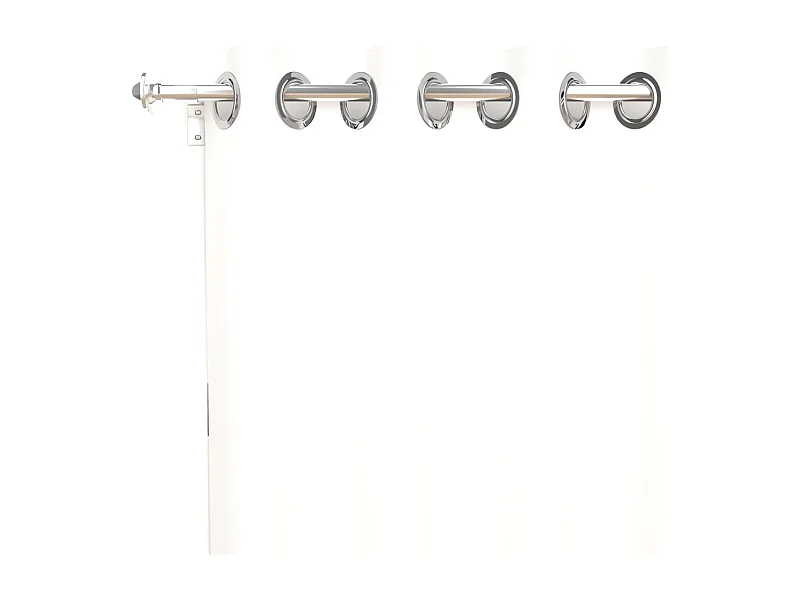 Cortina lisa con ojales antiarrugas 135x250 cm ALIX blanco