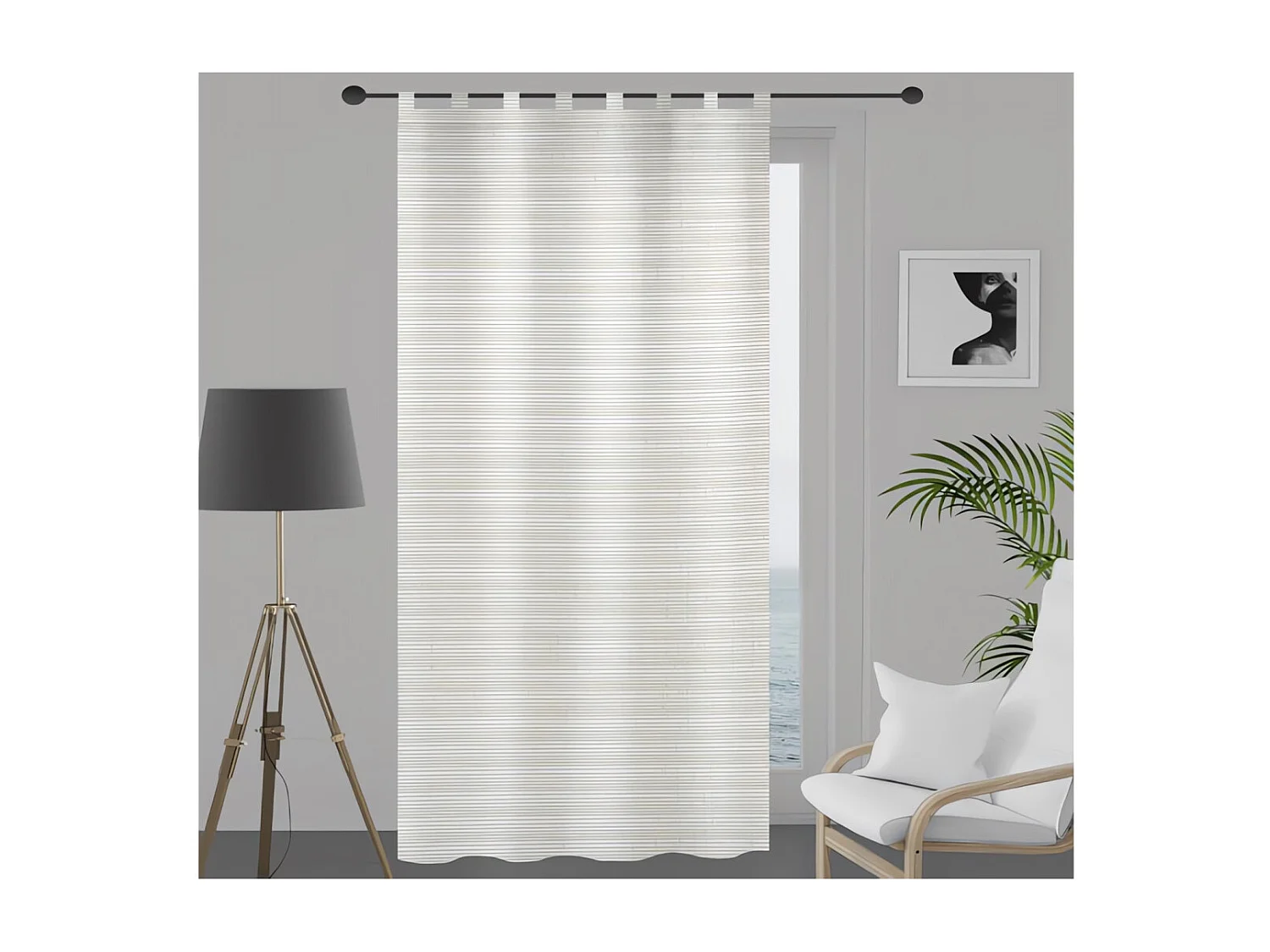 Visillo con patas 135X250 cm LINA, por Soleil d'Ocre