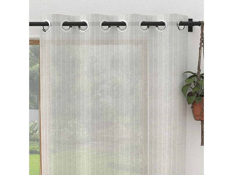 Cortina con ojales 135x250 cm plata BELLA, por Soleil d'ocre