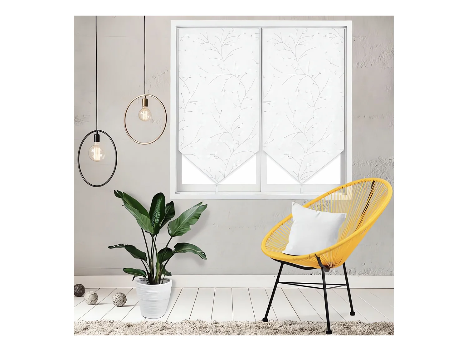 Paire de brise bise 60x120 cm OSAKA, par Soleil d'Ocre