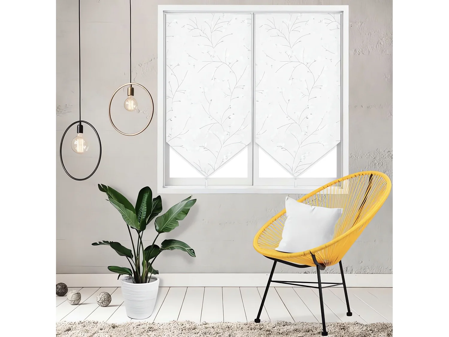 Paire de brise bise 60x120 cm OSAKA, par Soleil d'Ocre