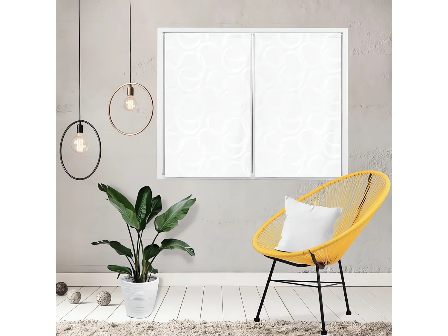 Paire de brise bise 60x90 cm CIRCLE, par Soleil d'Ocre