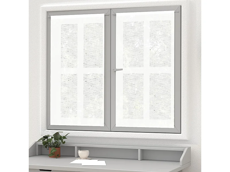 Paire de brise bise lin 60x120 cm LINEN blanc, par Soleil d'Ocre