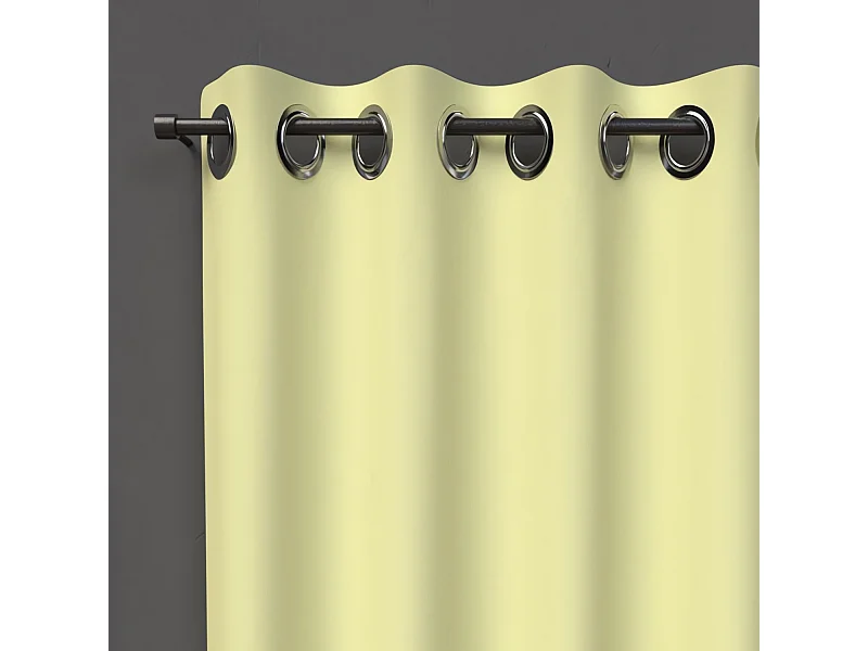 Cortina con ojales 135x250 cm LEMON green blackout