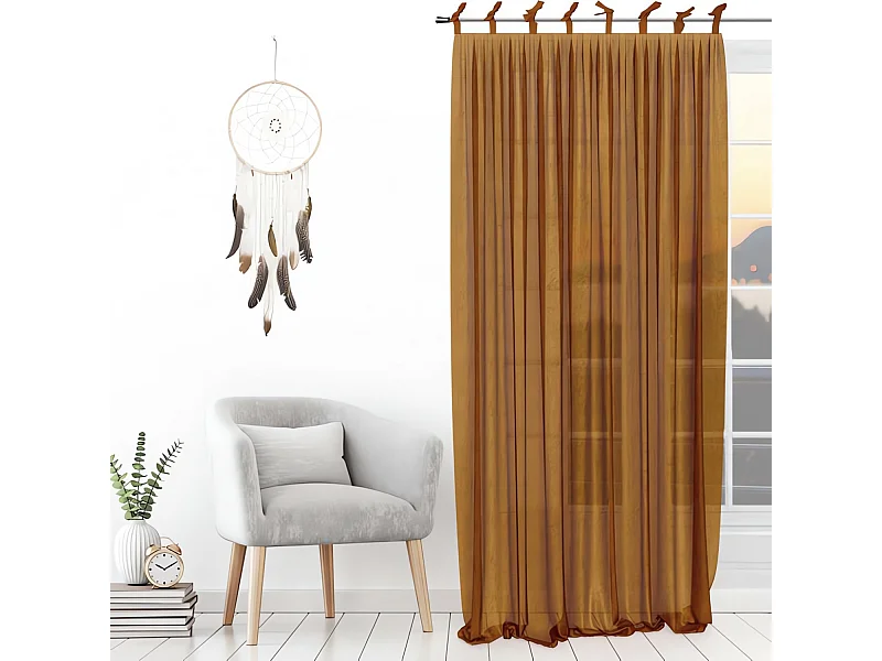 Cortina con nudos 135x250 cm SPIRIT bronze