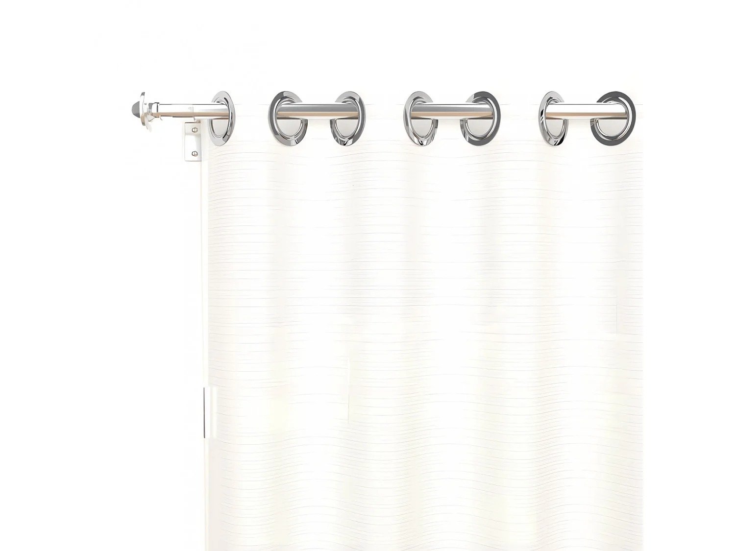 Voilage à oeillets 280x250 cm ALIX blanc, par Soleil d'ocre