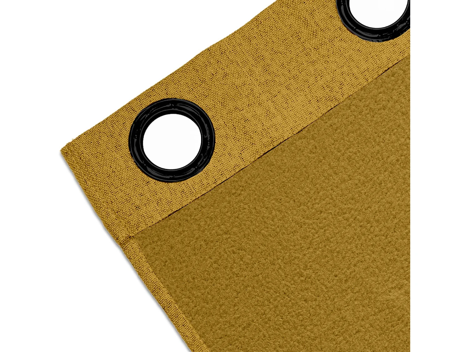 Cortina con ojales aislante y 100% opaca 135x180 cm mostaza ECLIPSE, por Soleil d'ocre