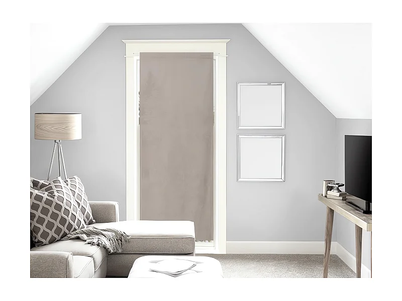 Visillo para puerta de ventana francesa de algodón 70x200 cm PANAMA taupe, por Soleil d'Ocre