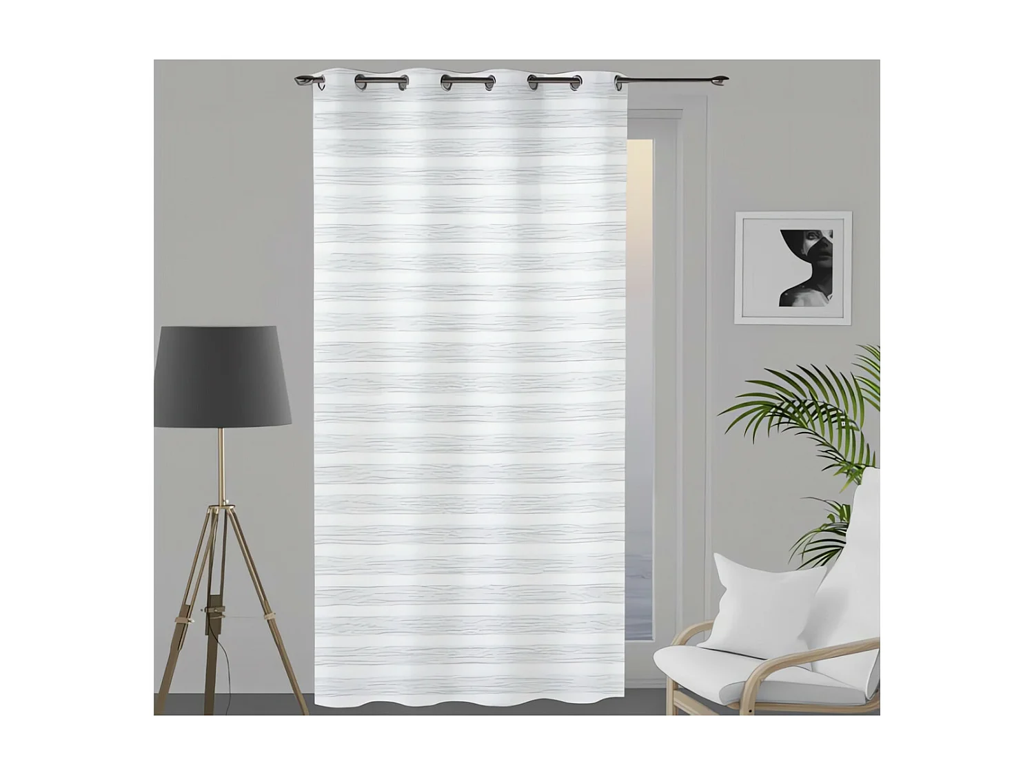 Voilage à oeillets 135x250 cm LOUIS, par Soleil d'ocre