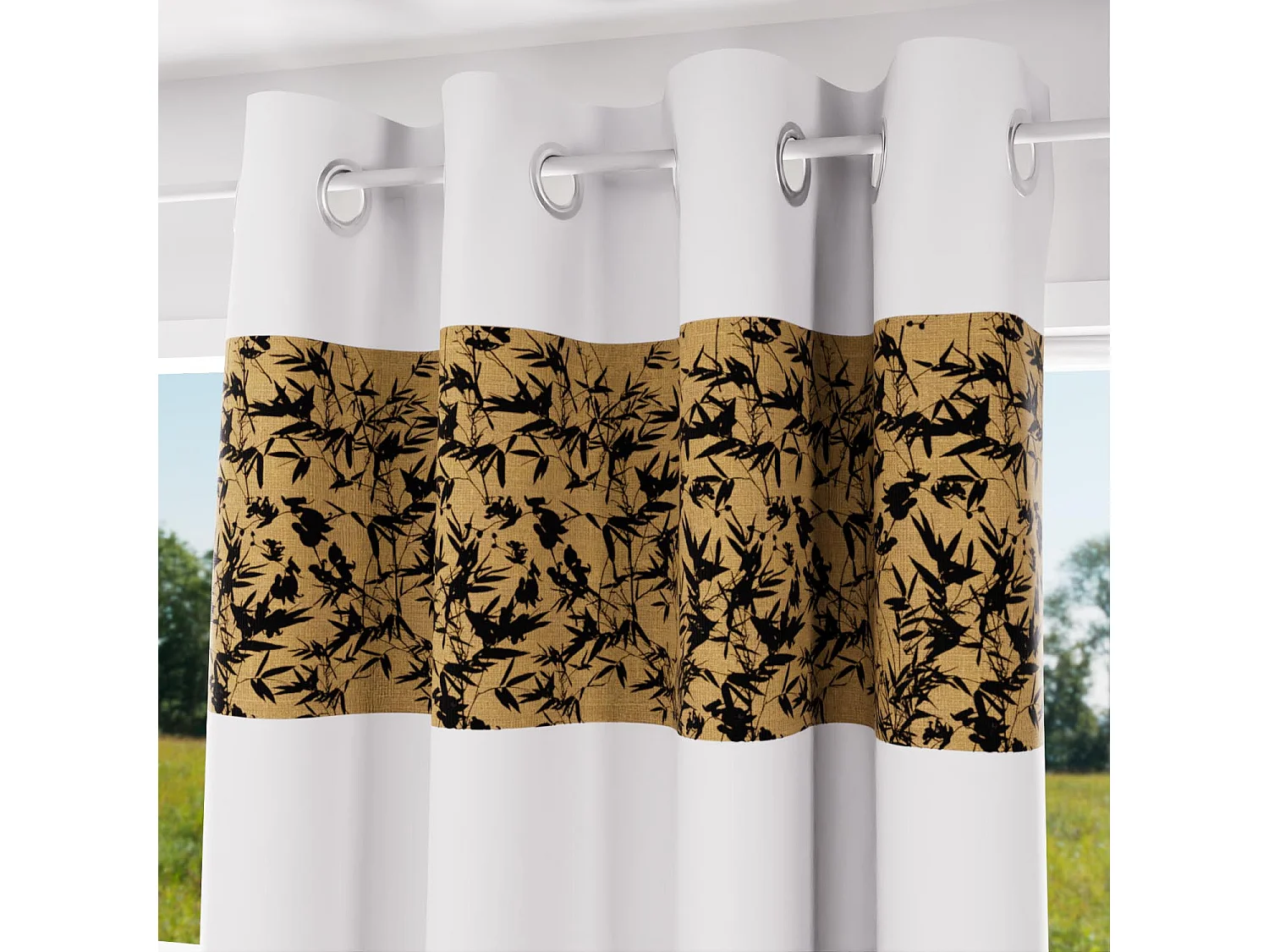 Cortina con ojales de algodón 135x250 cm MAYLINE